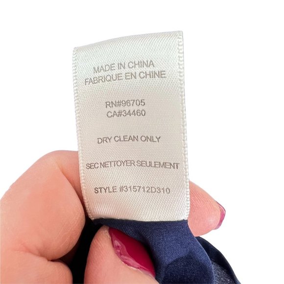 Rebecca Taylor Cold Shoulder Peplum Hem Midi Dress Blue Size 4 - Picture 7 of 7